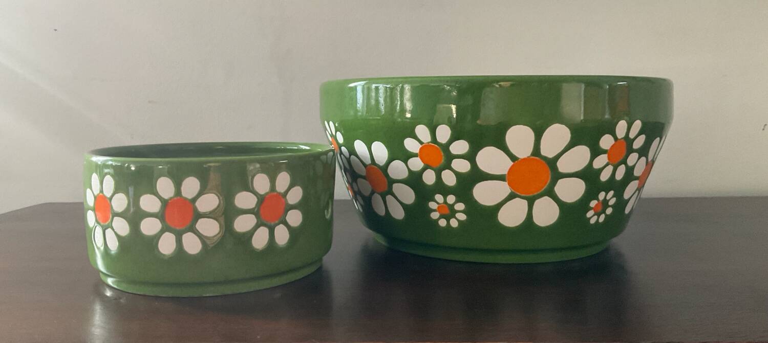 Duo vintage plant pot West Germany
