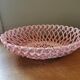 Large basket in pink slip signed Pichon