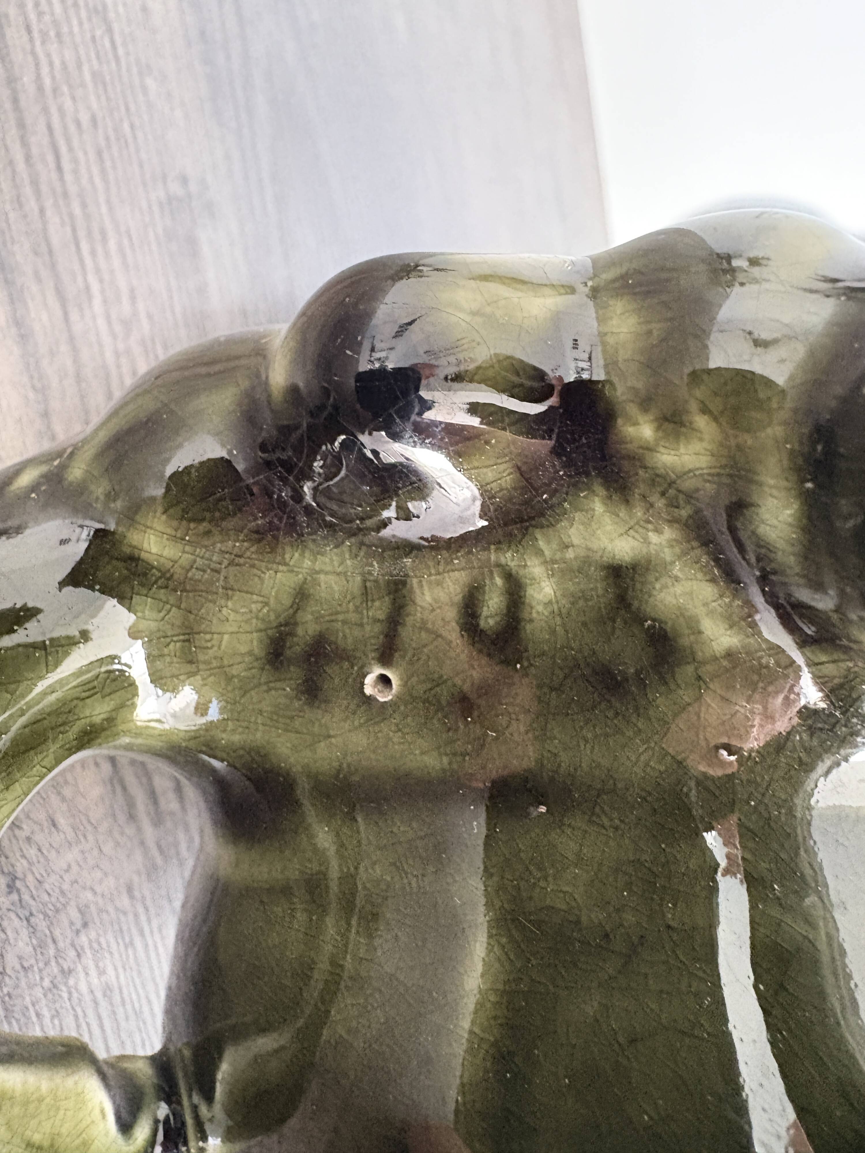 Antique glazed ceramic vase