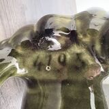 Antique glazed ceramic vase