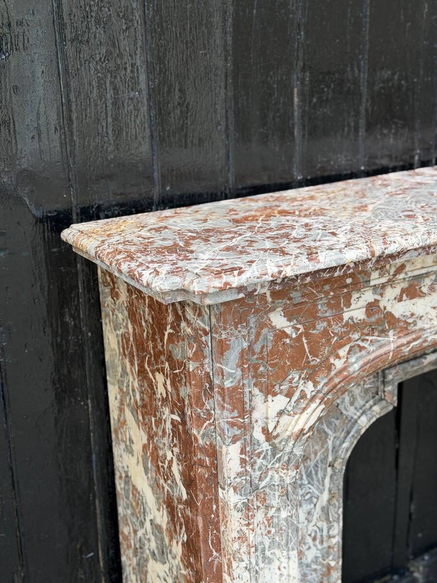 Regency fireplace in grey Ardennes marble, 18th century