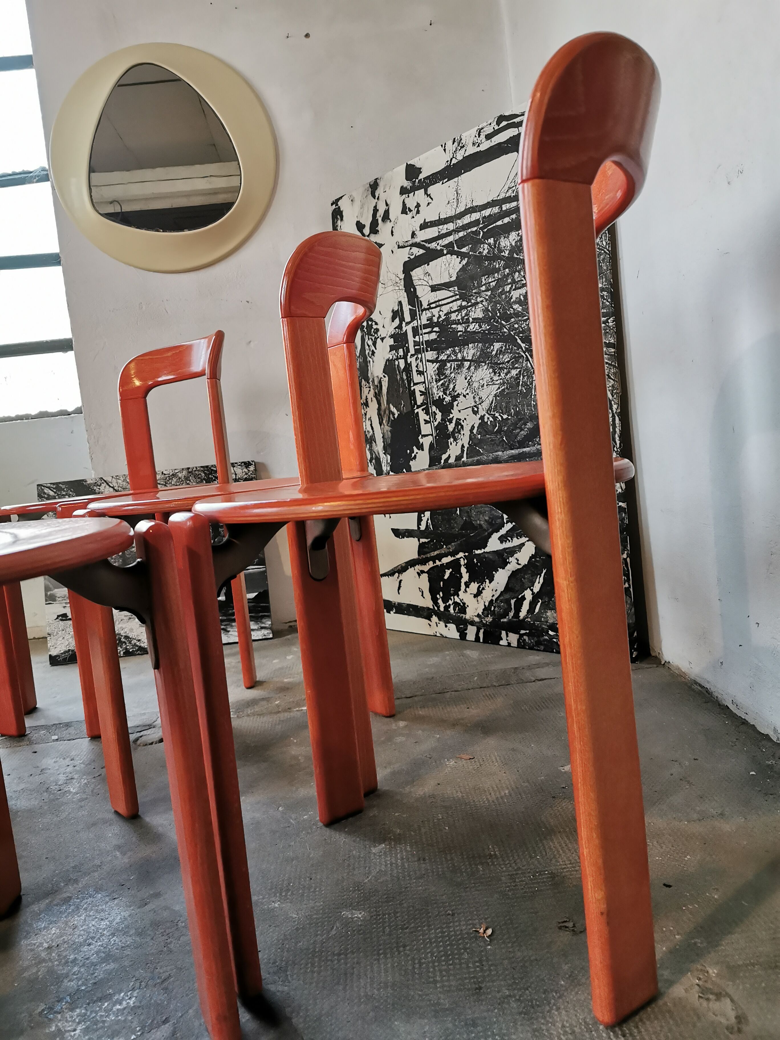 Set of 6 rey chairs by bruno rey for kusch and co