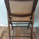 Folding chair caned from the 70s