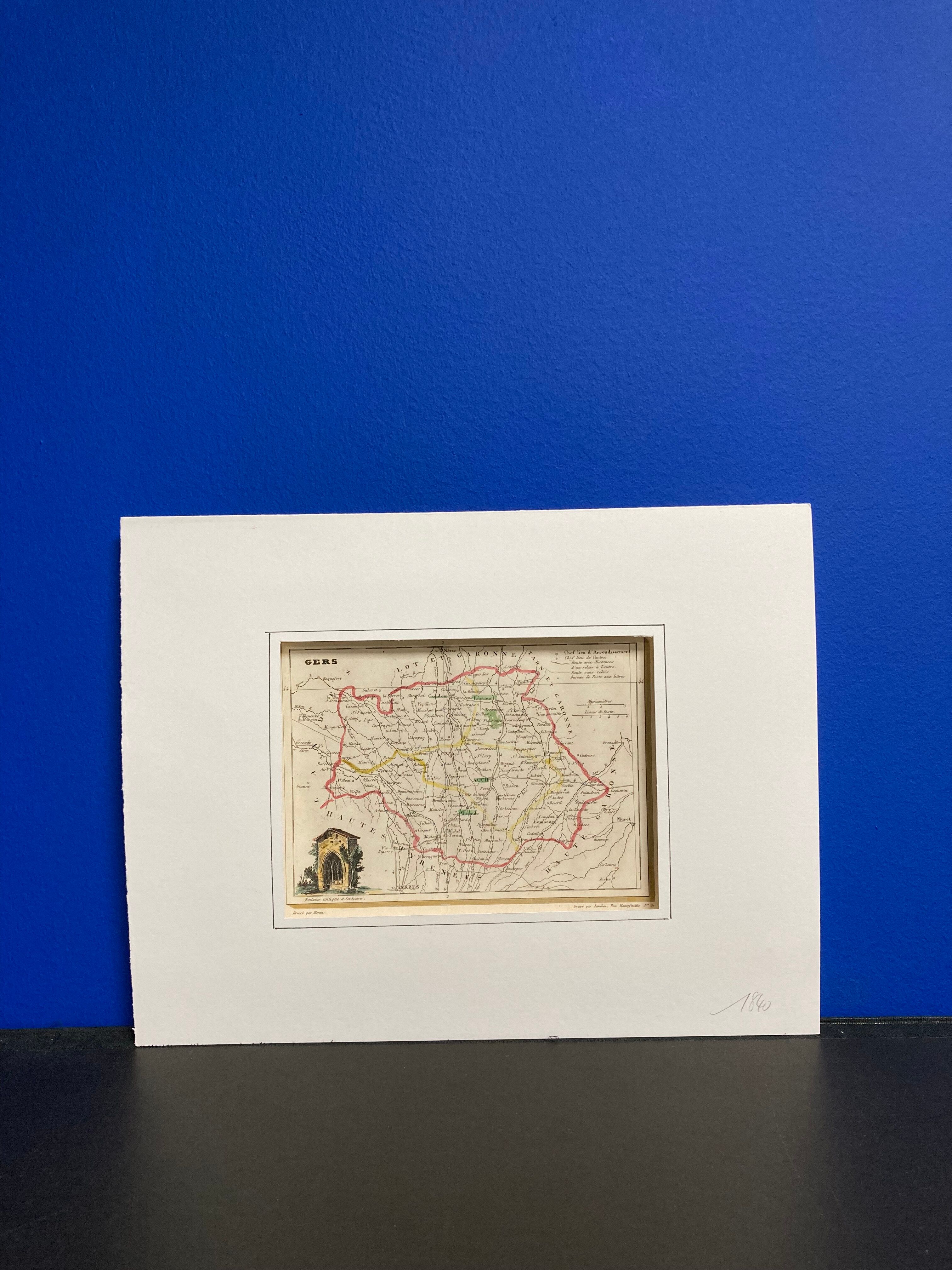 Carte ancienne du gers
