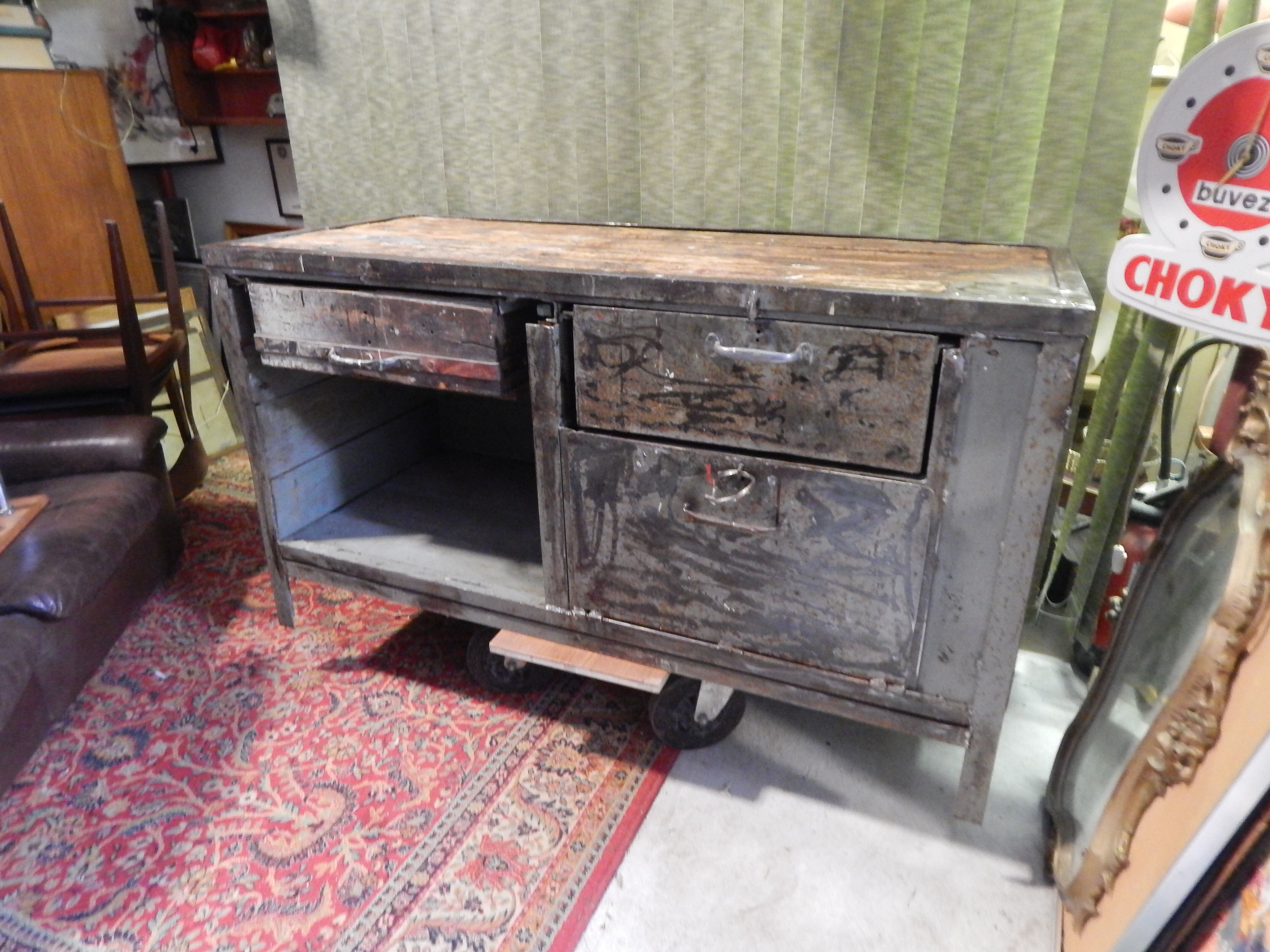 Furniture old industrial workshop