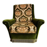 Fauteuil vintage vert mousse / fauteuil une place
