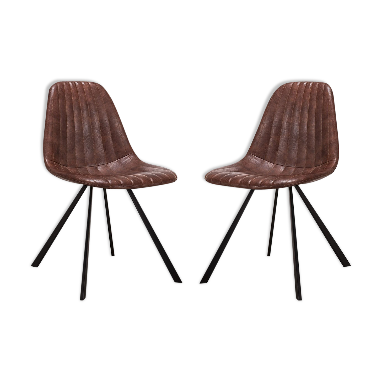 Facelle vinyl chairs - batch of 2