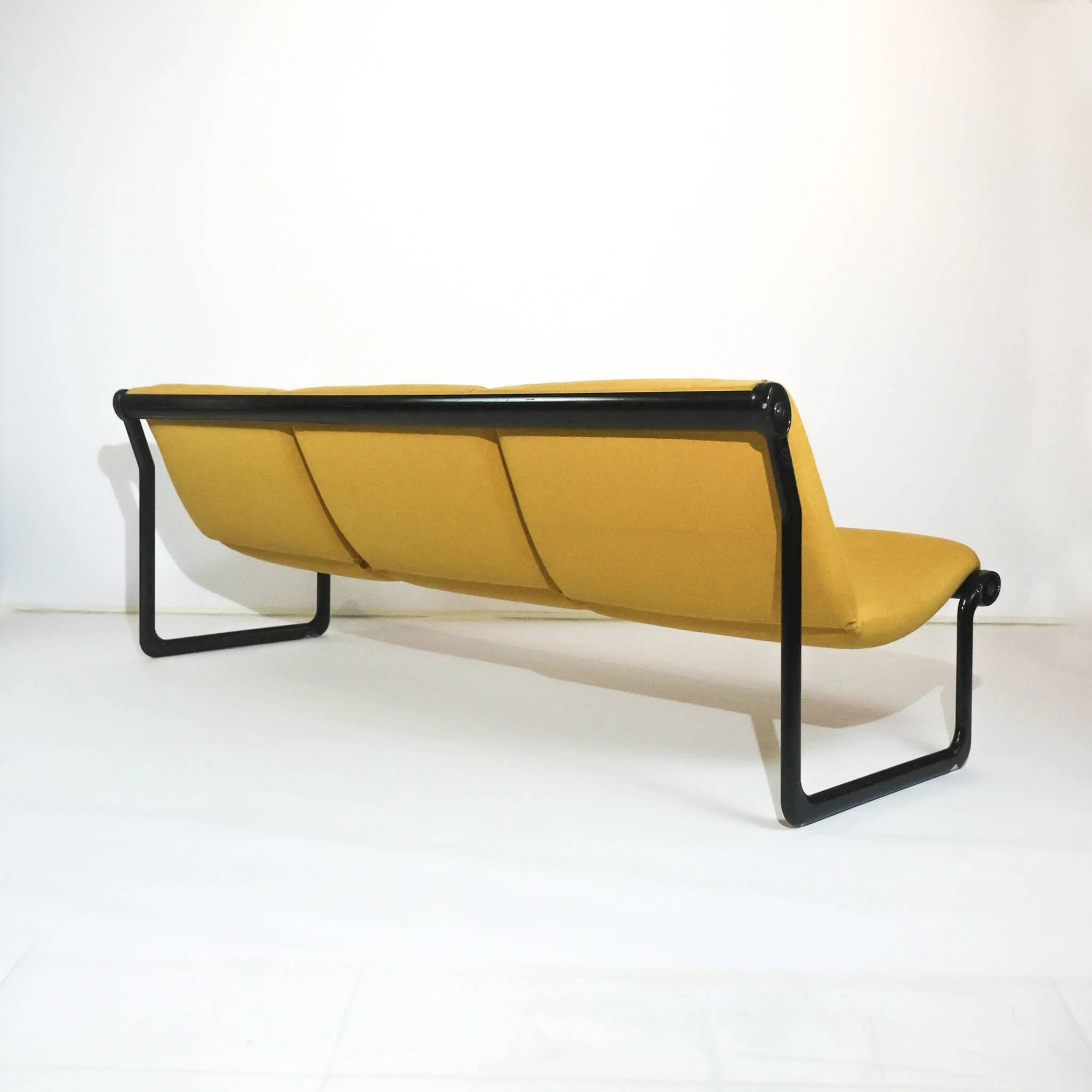 Three-seater sofa "Sling" Knoll vintage yellow, 1970s