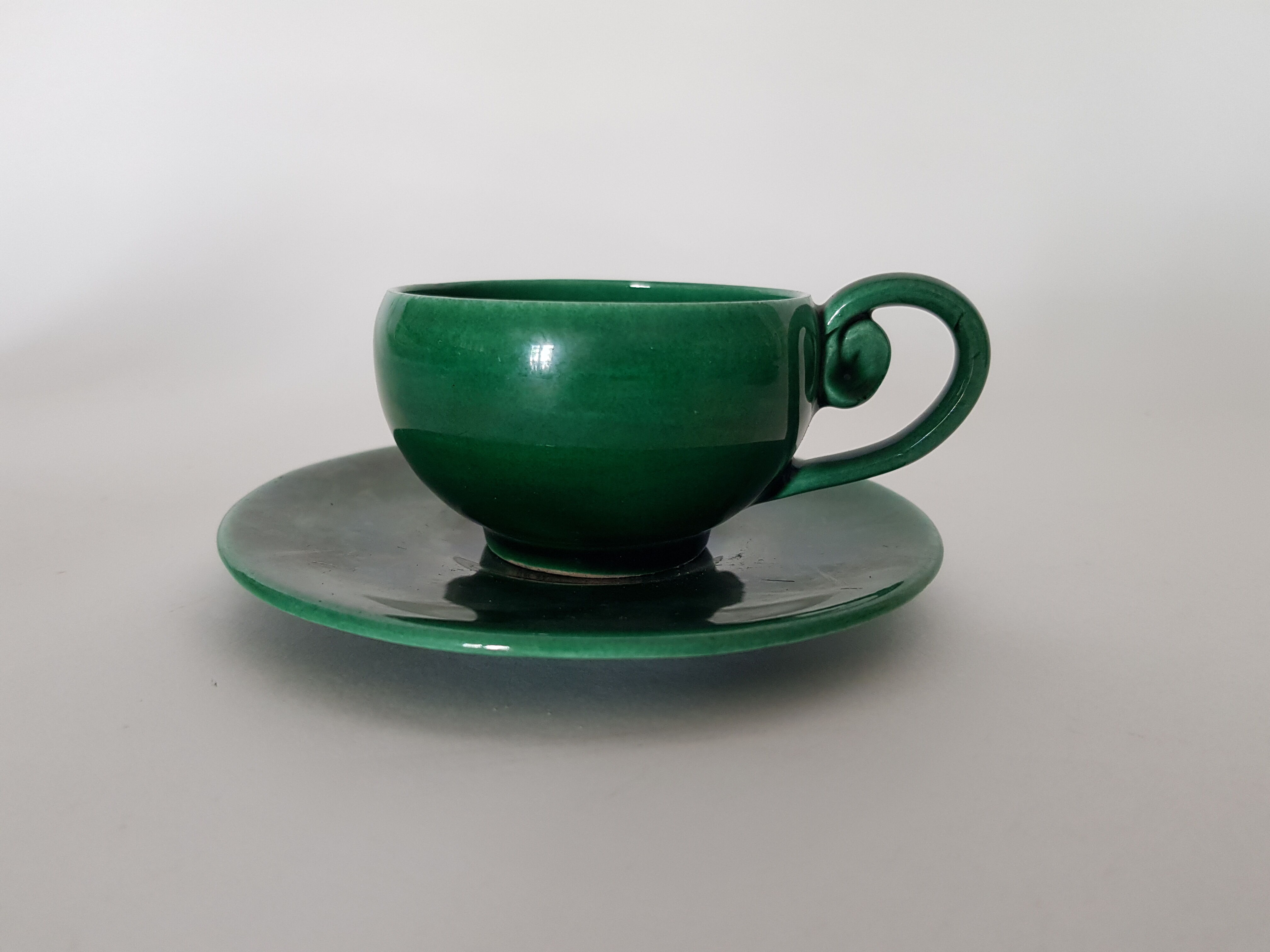 Tasses café et sucrier Vallauris, Lunetta , circa 1950
