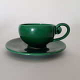 Vallauris coffee cups and sugar bowl, Lunetta , circa 1950