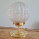 Art Deco globe table lamp in frosted glass
