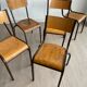 Set of 10 mismatched industrial chairs vintage mullca