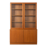 Classic two-piece display cabinet from the 1960s