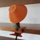 Lampe pince " champignon " orange années 60 70