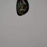decorative oval bird plate Vallauris