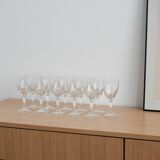 Set of crystal glasses, Danish design, 1970s, manufactured in Denmark