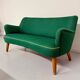 Old vintage green cocktail bean sofa from the 50s