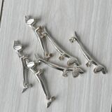 White stainless steel dachshund knife holder
