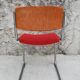 Chaise rouge cantilever tubes chromé