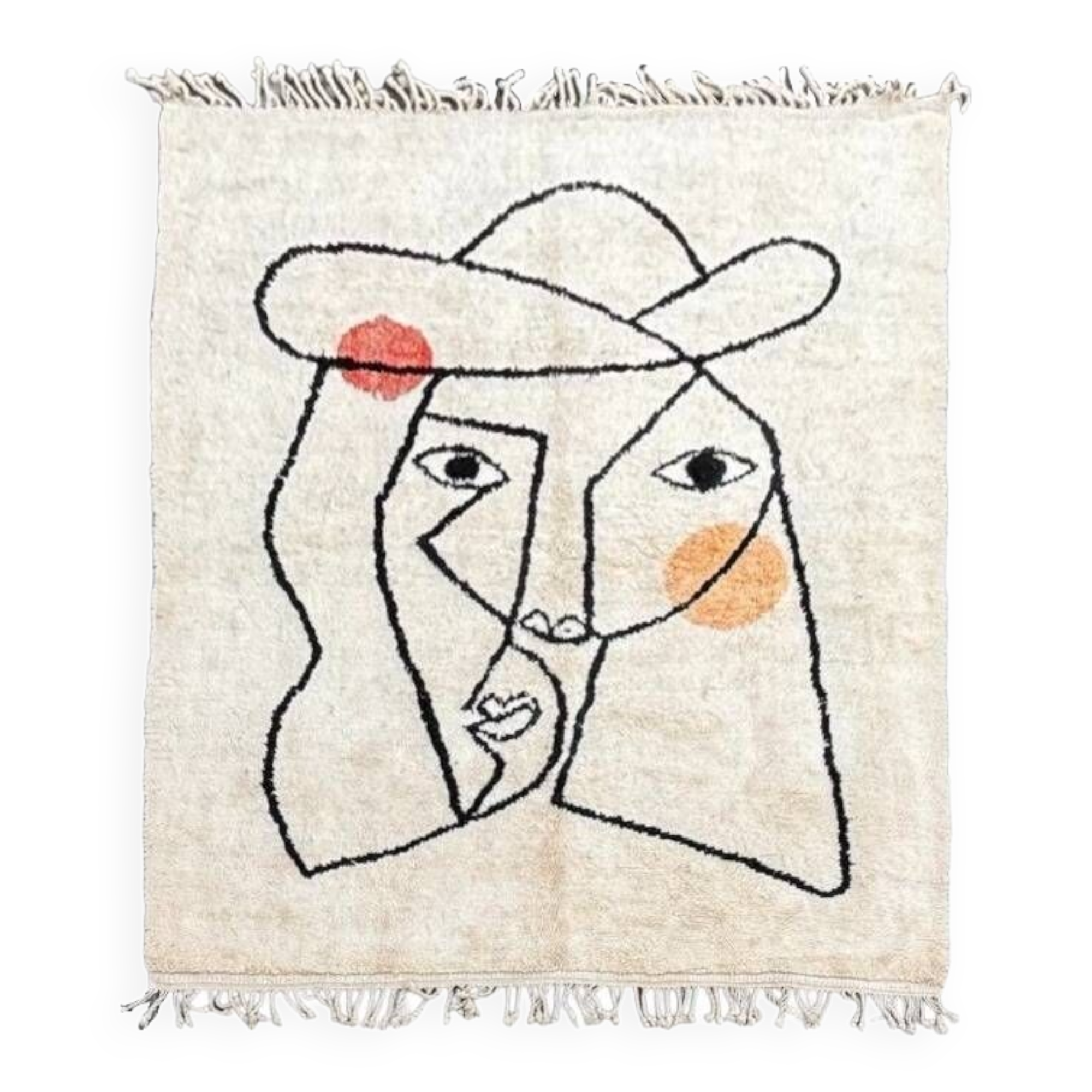 Large Beni ourain Berber carpet