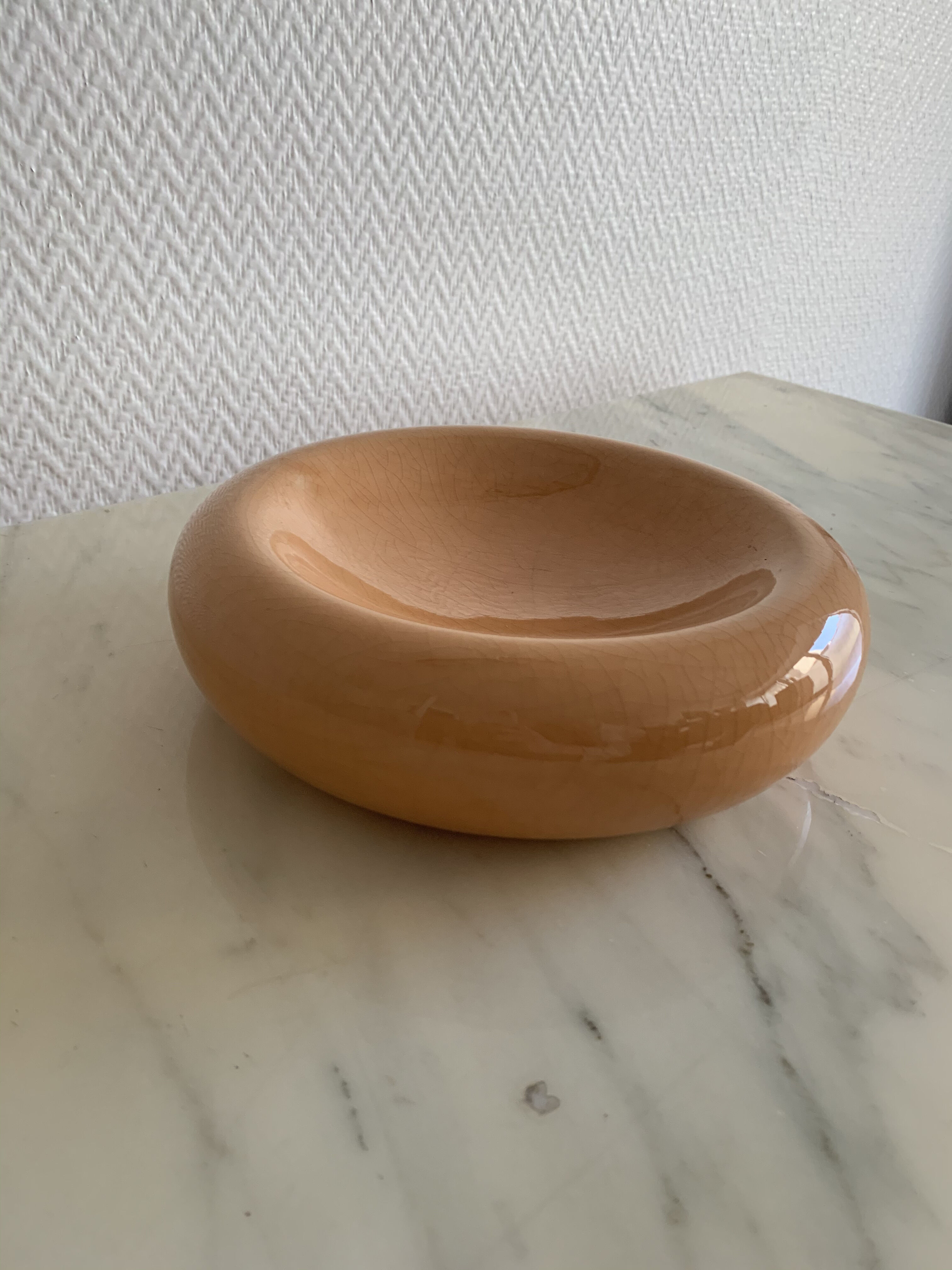 Orange ceramic cup François Chatain