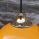 Lot de 3 suspensions orange vintage, années 70