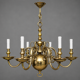 Chandelier from an old castle in solid bronze.