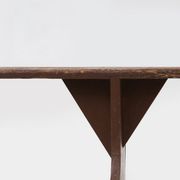 Mid-Century Rustic Bench in Brown Painted Wood, France, 1890s