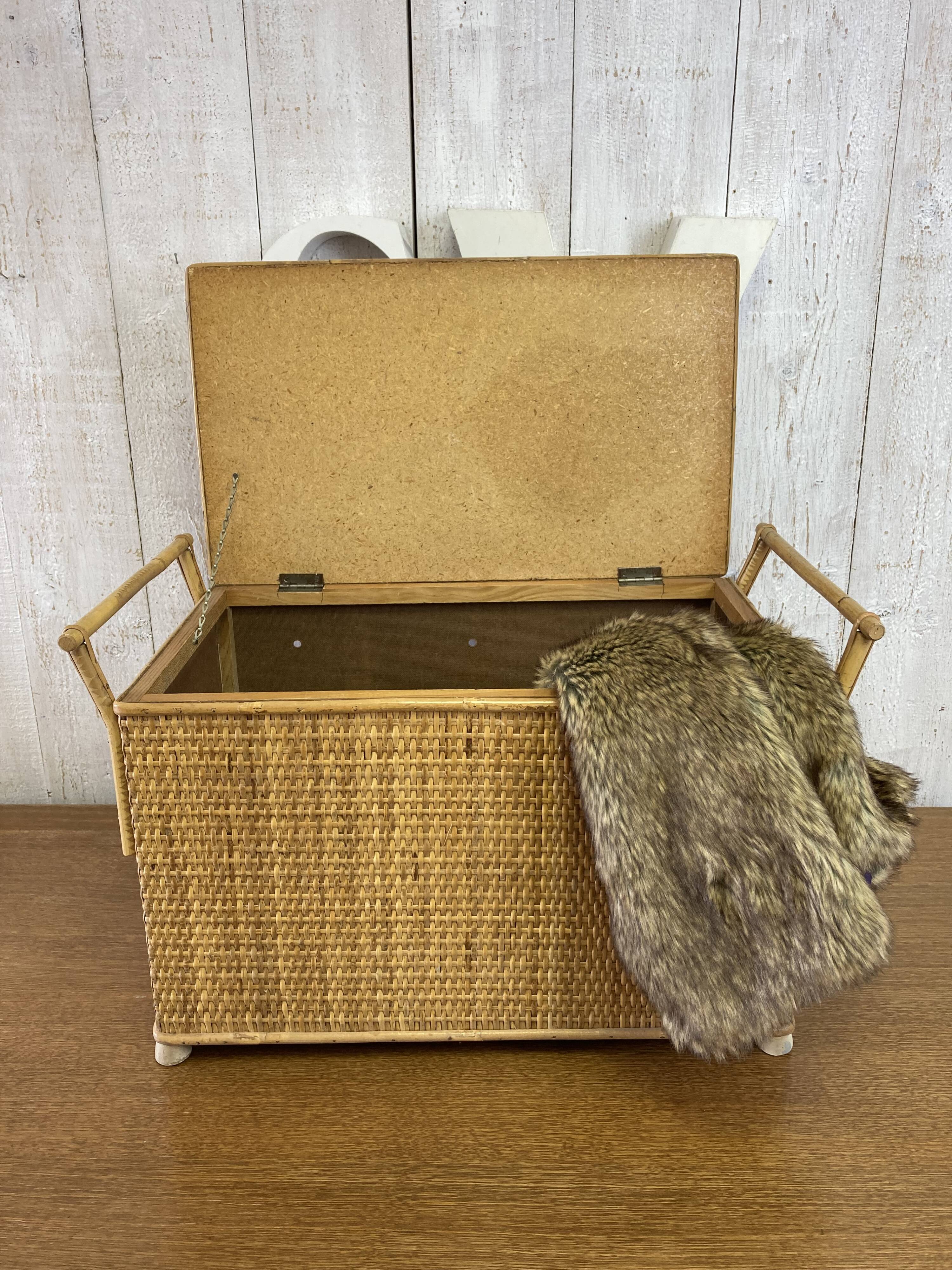 Vintage rattan chest