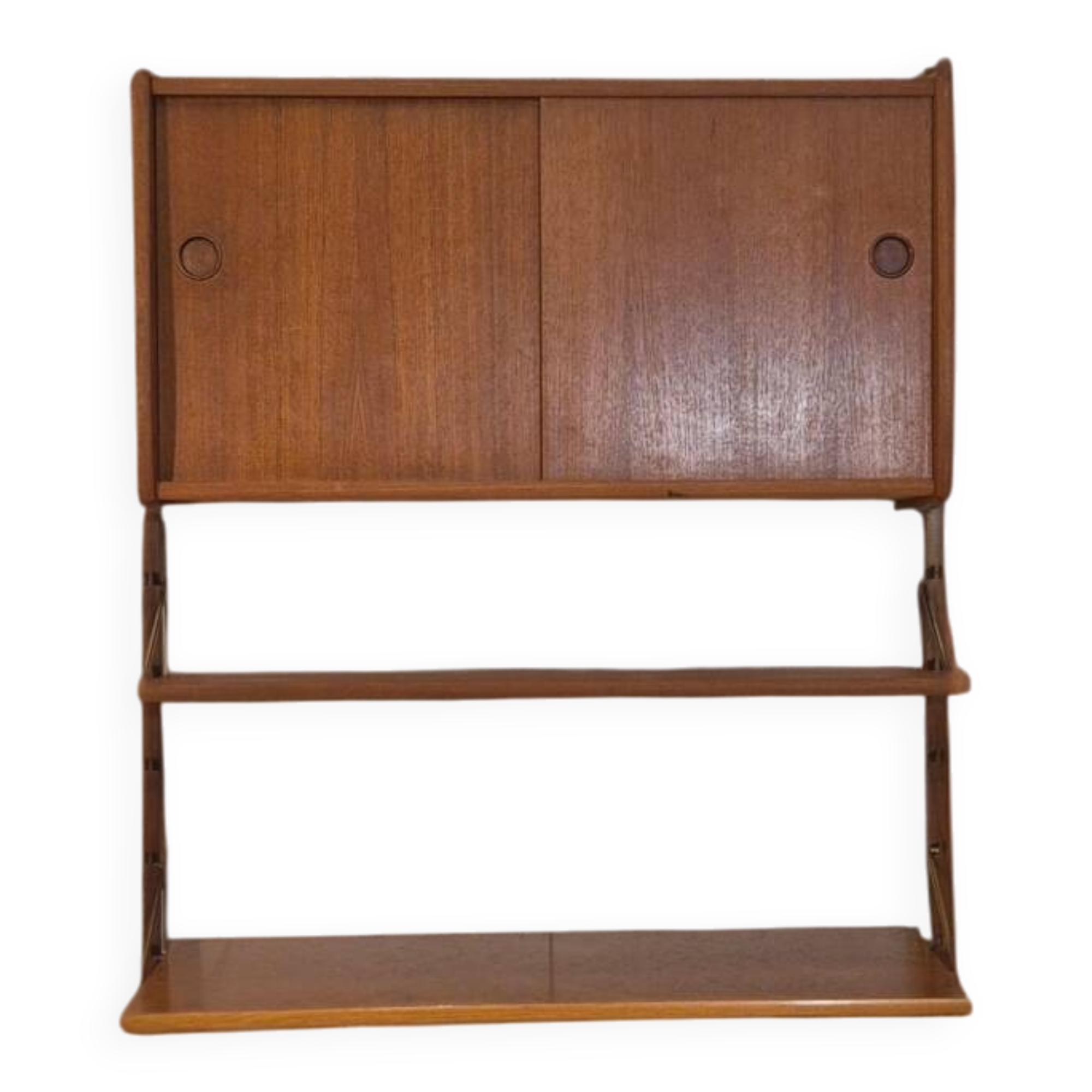 Ergo teak wall shelves, Vintage Scandinavian 1960s