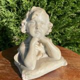 Bust of a little girl signed Gustave Van Vaerenbergh