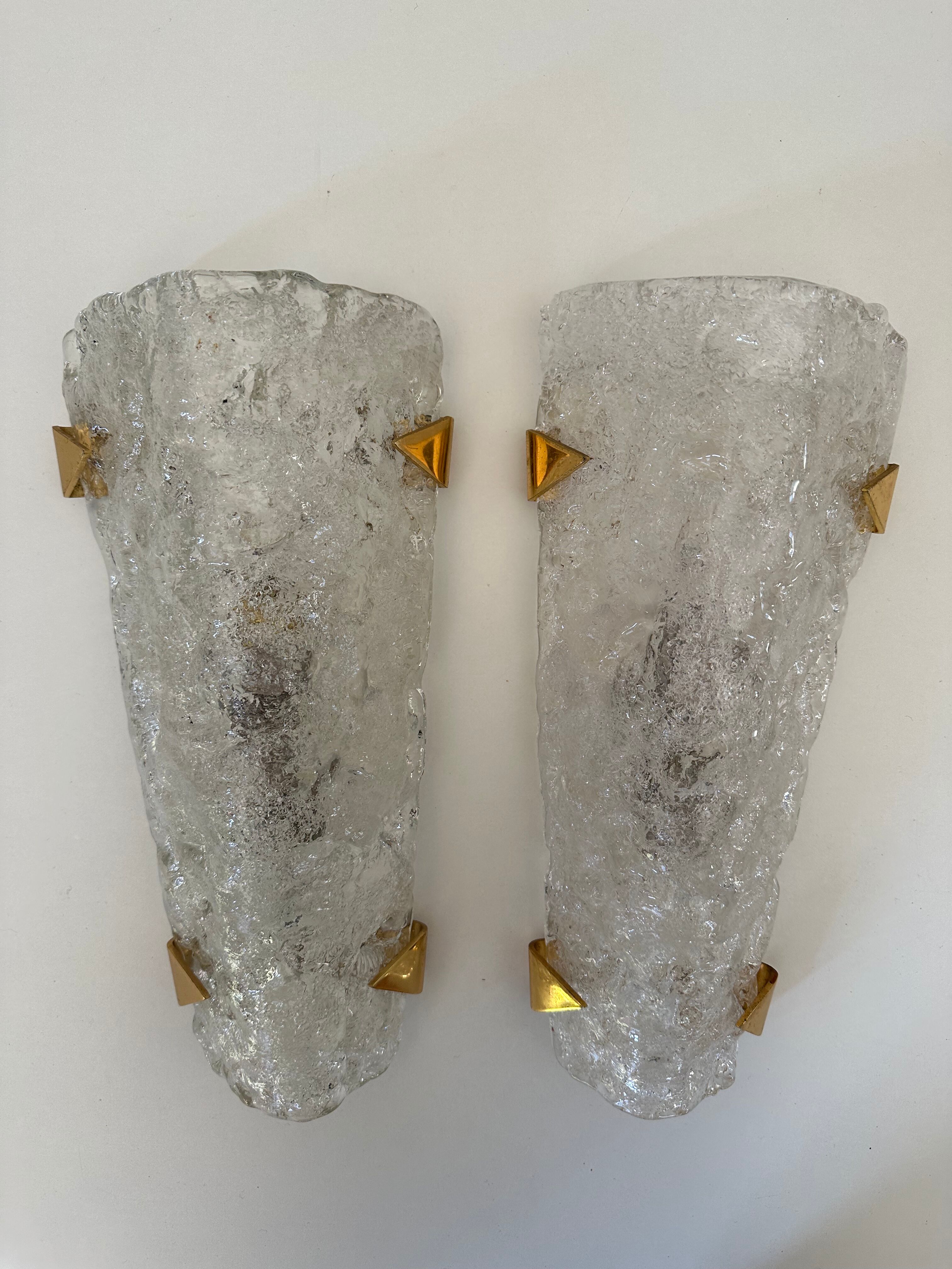 Pair wall lamps jt kalmar vintage design 70s