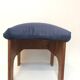 Brutalist velvet stool, 1970