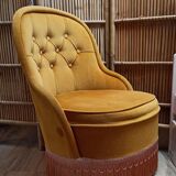 Gold velvet toad chair