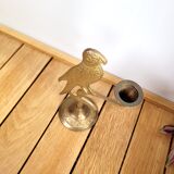 Candlestick brass bird
