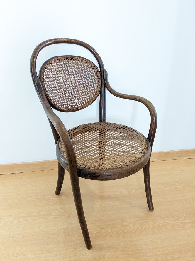 Armchair thonet child curve and rare canning