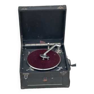 Gramophone with records