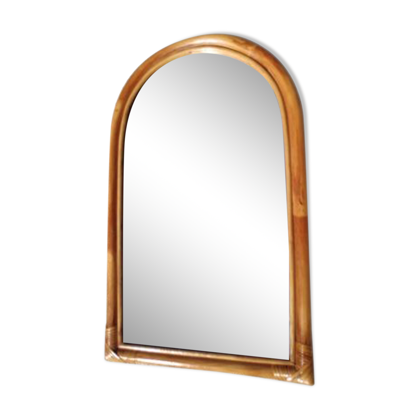 Vintage rattan mirror