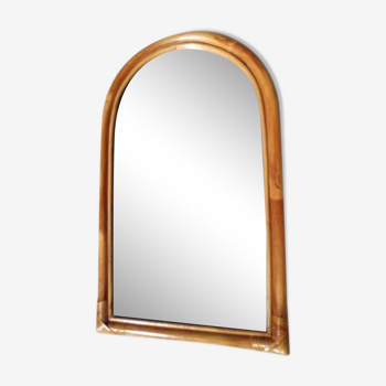 Miroir en rotin vintage