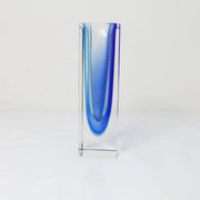 Sommerso Murano blue vase 1960