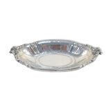 Old basket or bread basket in Silver Metal