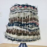 Karoly Balogh ceramic lamp in Dreux, wool lampshade