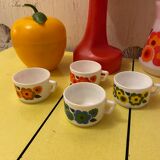 Coffee cup arcopal lotus retro pops 70s
