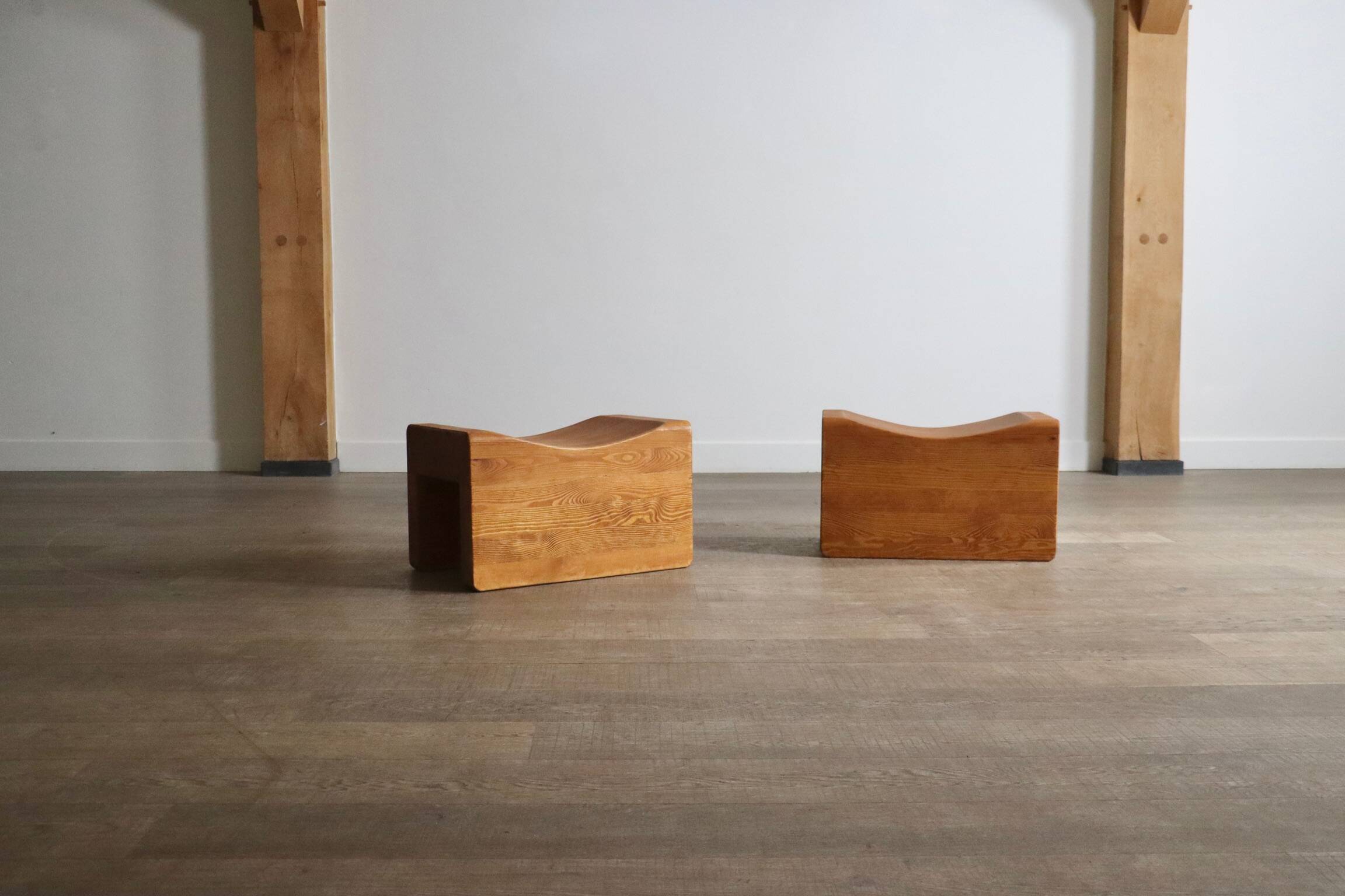 Paire de tabourets « Palle » par KJ Pettersson & Söner, Suède, années 1970