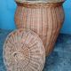 Basket 57cm woven rattan pot shape