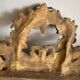 Antique gilded wood fireplace trumeau mirror 125x80
