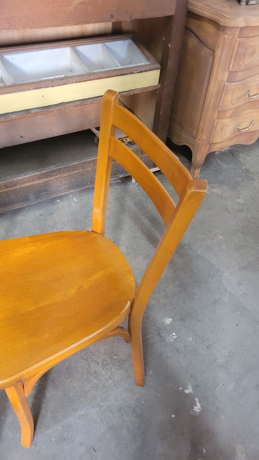 Series of 4 bistro chairs signed Baumann 1950 vintage