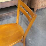 Series of 4 bistro chairs signed Baumann 1950 vintage