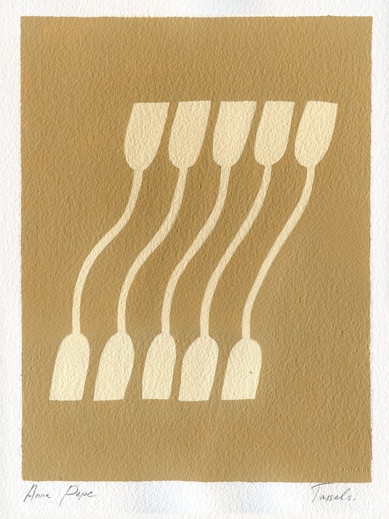 Original gouache painting "Tassels"