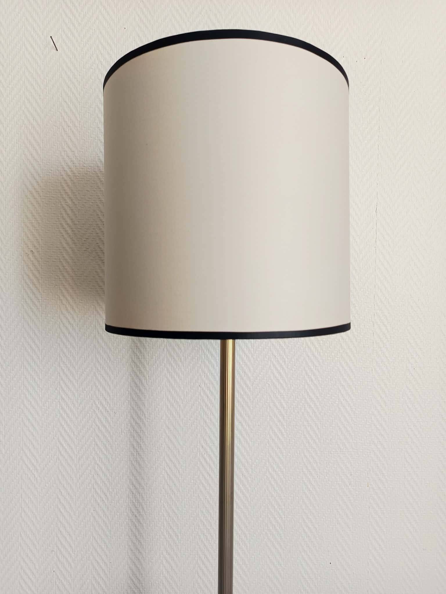 Tripod floor lamp brass circa 1950